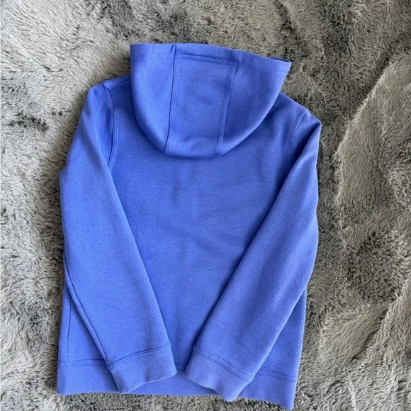 Nike Kids Royal Blue Zip-Up Hoodie with Neon Yellow & Green Accents - Picture 2 of 5